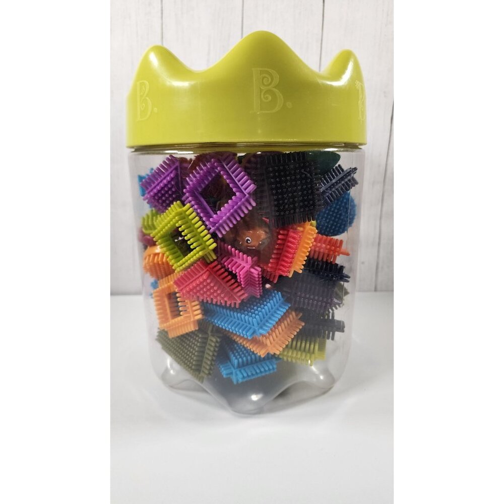 B BRISTLE BLOCKS FARM ANIMALS STACKADOOS BUILDING TOYS TODDLER STORAGE CANISTER